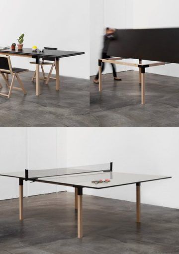 Una Mesa de Comedor que se Convierte en una Mesa de Ping Pong