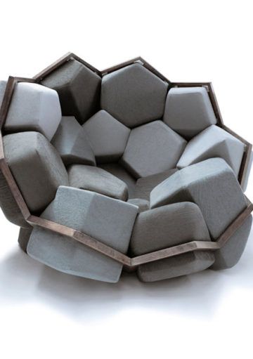 Un Sillón Tridimensional Inspirado en el Cuarzo
