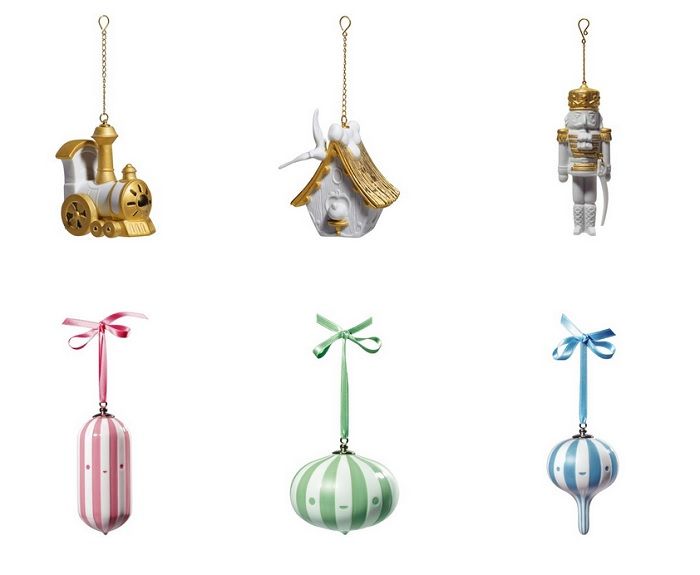 Adornos de porcelana para el árbol de navidad