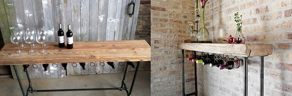Una Consola Convertida en Botellero de Estilo Rústico