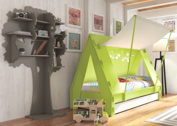 Alarmante Subdividir Racional Dormitorio Infantil: Cama con Espíritu de Tienda de Campaña - Uxban