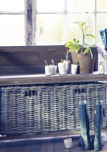 Un Mueble-Cesto de Estilo Rústico muy Versátil