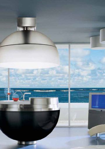 Una Cocina de Diseño en Forma de Huevo