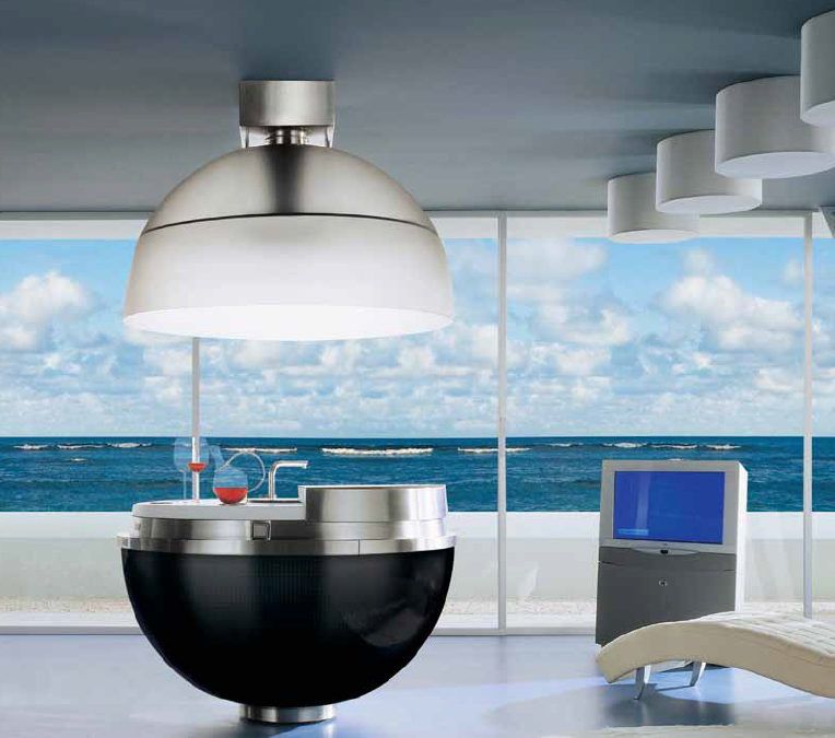 Una Cocina de Diseño en Forma de Huevo