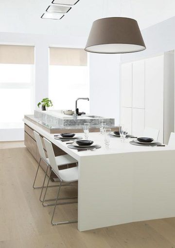 Cocinas Blancas con Aroma Minimalista by Porcelanosa