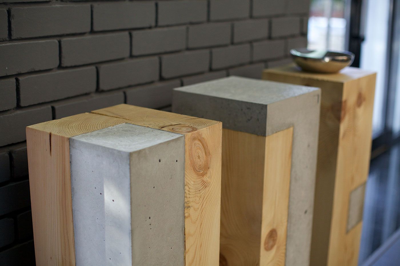 Consola tres piezas para espacios de estilo industrial