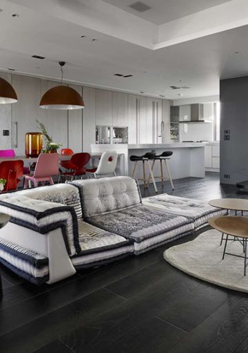 Diseño de interiores de un apartamento en Taipei, Taiwan