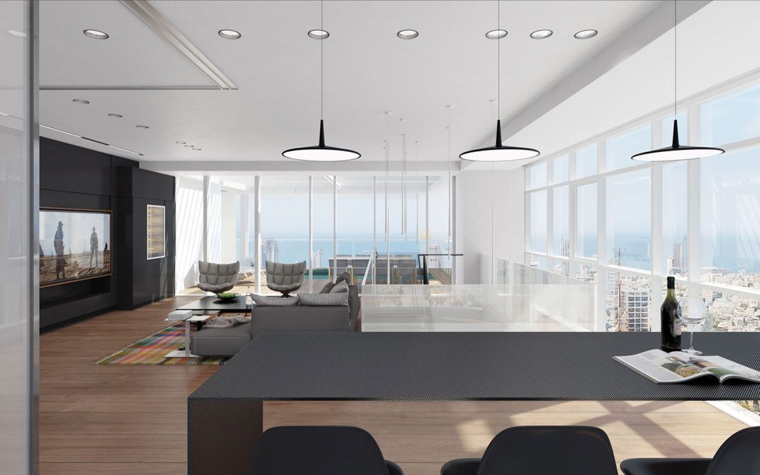 Espectacular Diseño de Interiores en un Rascacielos de Tel Aviv
