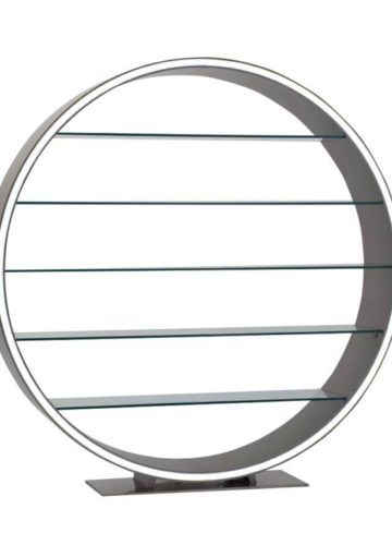 La Singularidad de una Estantería Circular con Luz Led