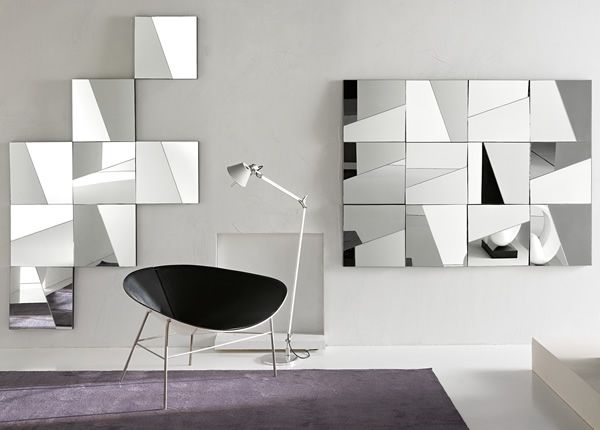 Espejo de Pared con Formas Geométricas Dorado - Carla Lizarazo At Home