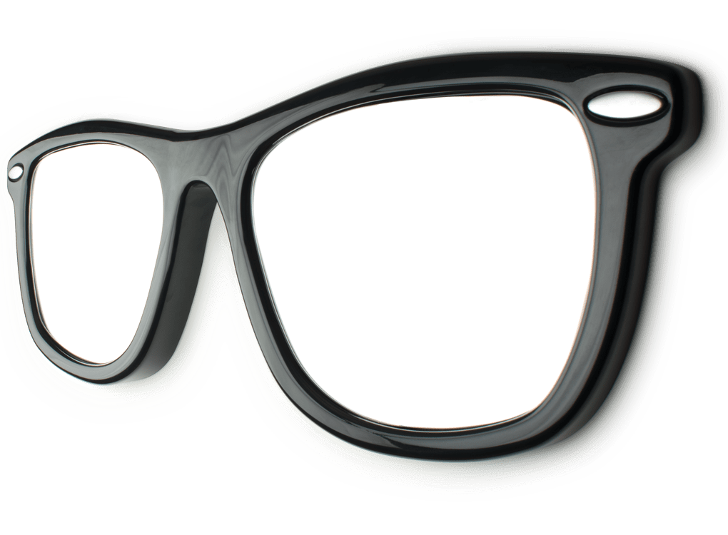 Espejo de decoración en forma de gafas