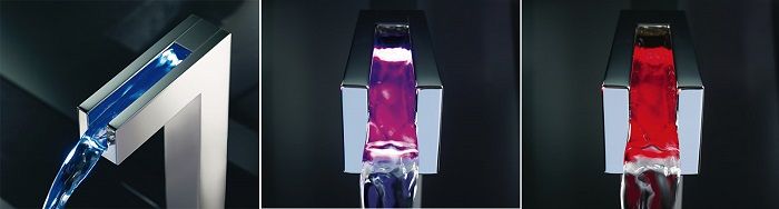 Grifería de diseño agua de color