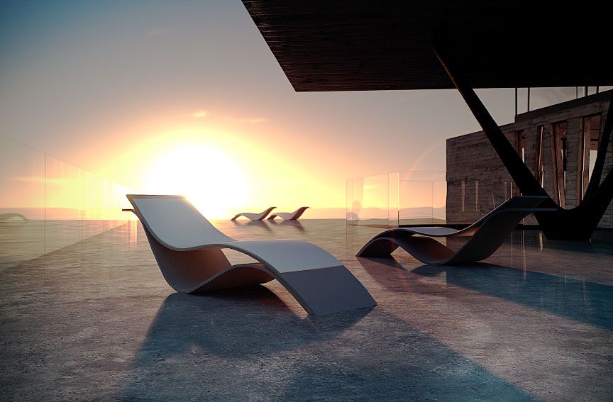 Hamacas y Tumbonas con Diseño Futurista para Espacios de Exterior