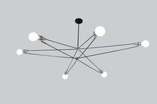 Una Lámpara en Forma de Estrella de Estilo Industrial