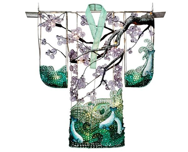 Lámpara diseño de kimono