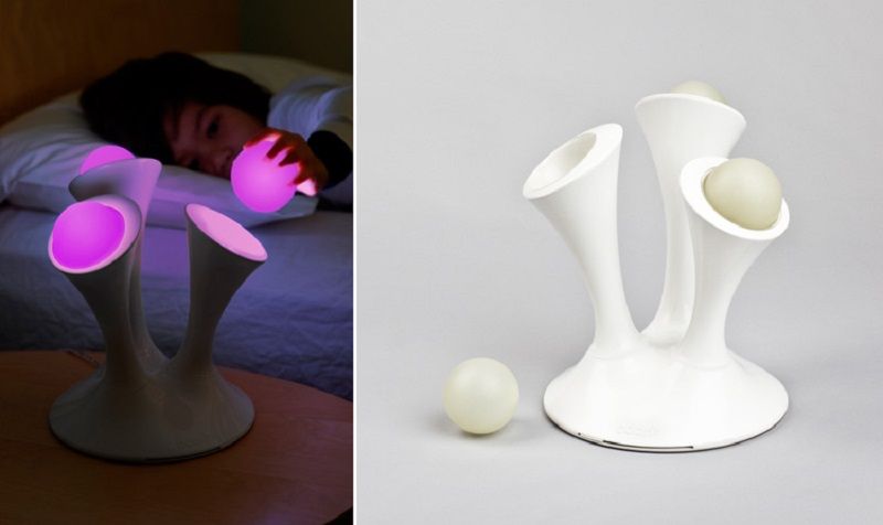 Lámpara infantil con bolas de colores