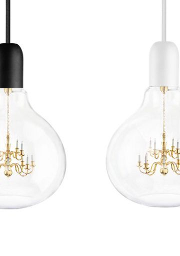 Lámpara de Techo: Bombilla y Candelabro, Dos en Uno