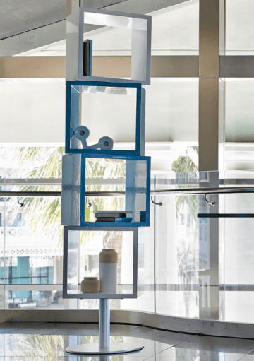 Una Estantería de Cubos de Diseño Moderno