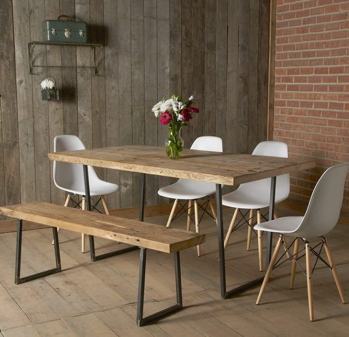 La Combinación Mesa y Banco, ideal para Cocinas con Clase