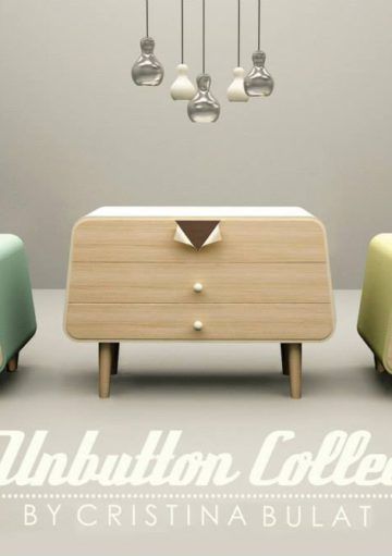 Mesitas y Cómoda de Estilo Escandinavo con un Detalle muy Original