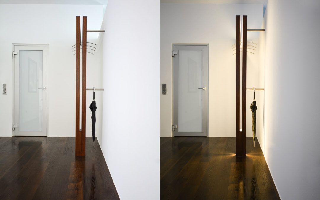 Perchero y Paragüero con Luz, un Tres en Uno para Halls con Estilo