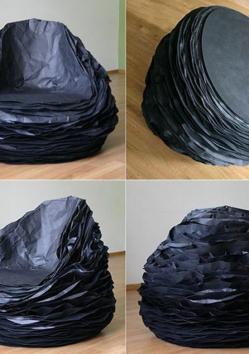 Un Puf de Papel, la Forma Más Original de Integrar Muebles Artesanales