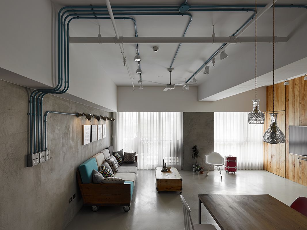 Diseño de salón de una vivienda en Taipei, Taiwan