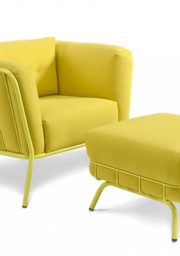 Sillón y Reposapiés a Todo Color para Espacios con Clase