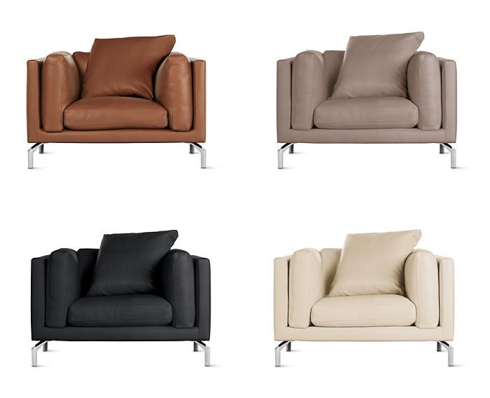 Sillón moderno piel