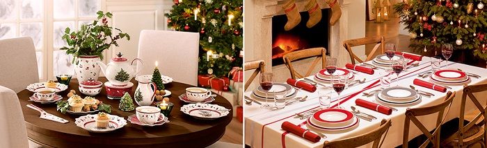 Decoración de Estilo Clásico para la Mesa de Navidad - Uxban