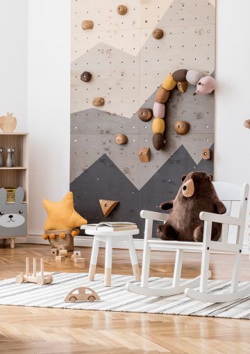 Estilo y la elegancia para hogares con niños